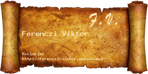 Ferenczi Viktor névjegykártya