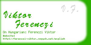 viktor ferenczi business card